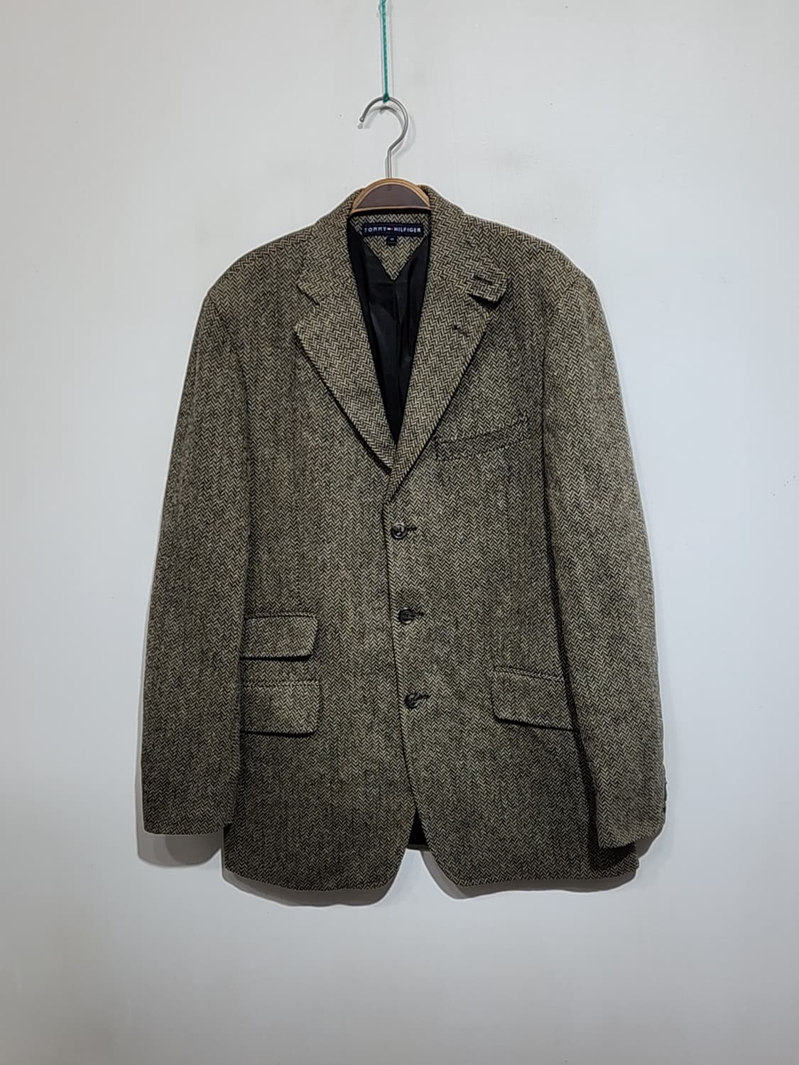 (L) 타미힐피거 모직자켓 토미 헤링본 블레이져 매장판  상품이미지1