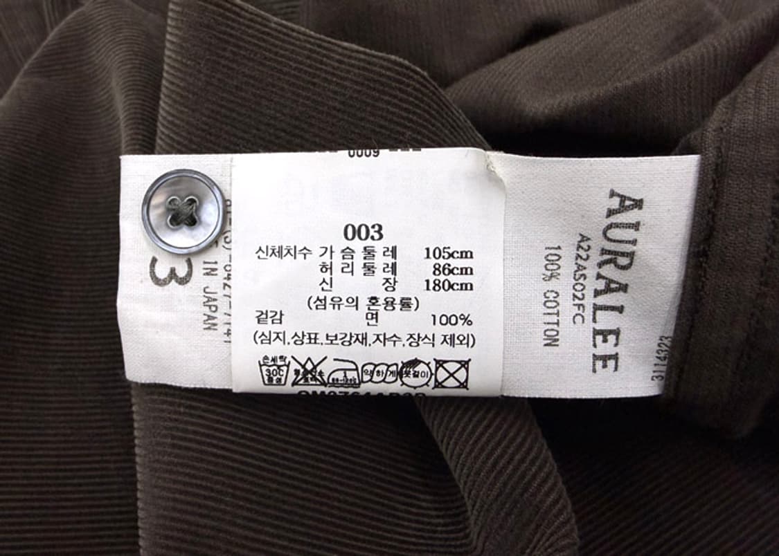 오라리 코듀로이 셔츠 브라운 상품이미지7