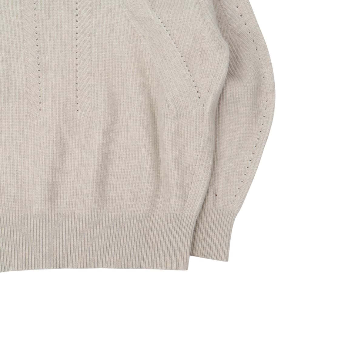 Coor 쿠어 투톤 펀칭 크루넥 니트 스웨터 상품이미지7