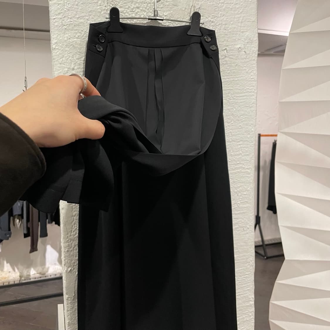 요지야마모토 플리츠 레이어드 스커트 상품이미지3