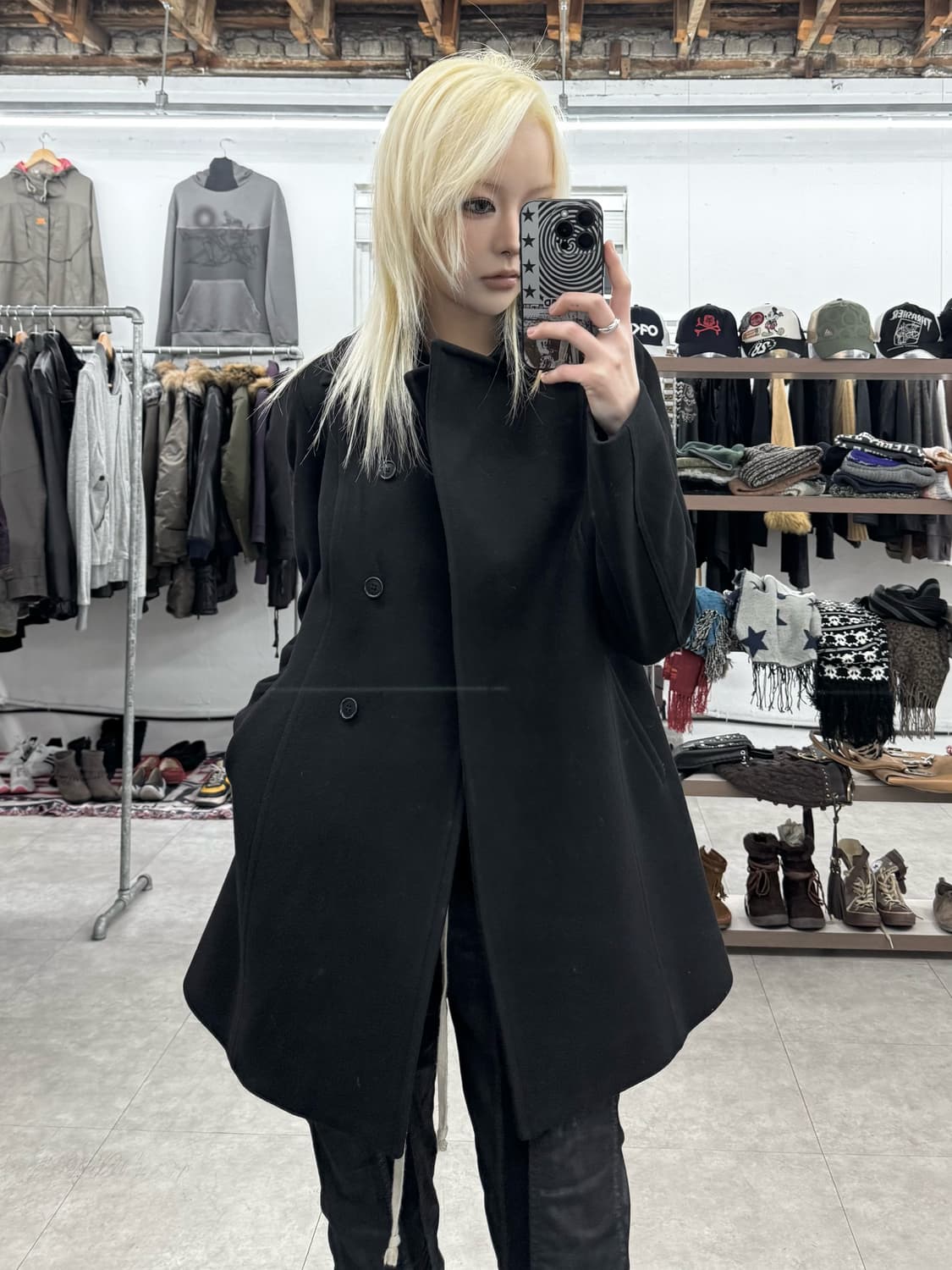 Costume National 오프셋 울 코트 상품이미지2