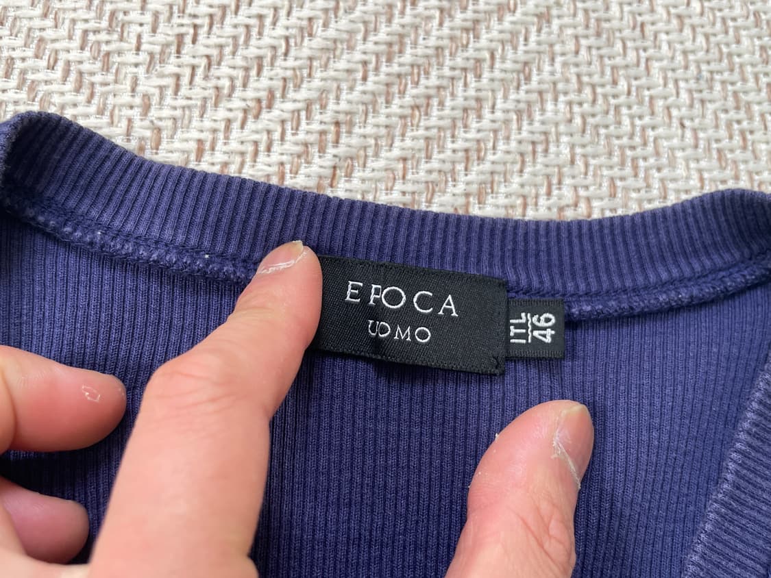 빈티지 epoca uomo 이태리 네이비 코튼 반팔티  상품이미지5