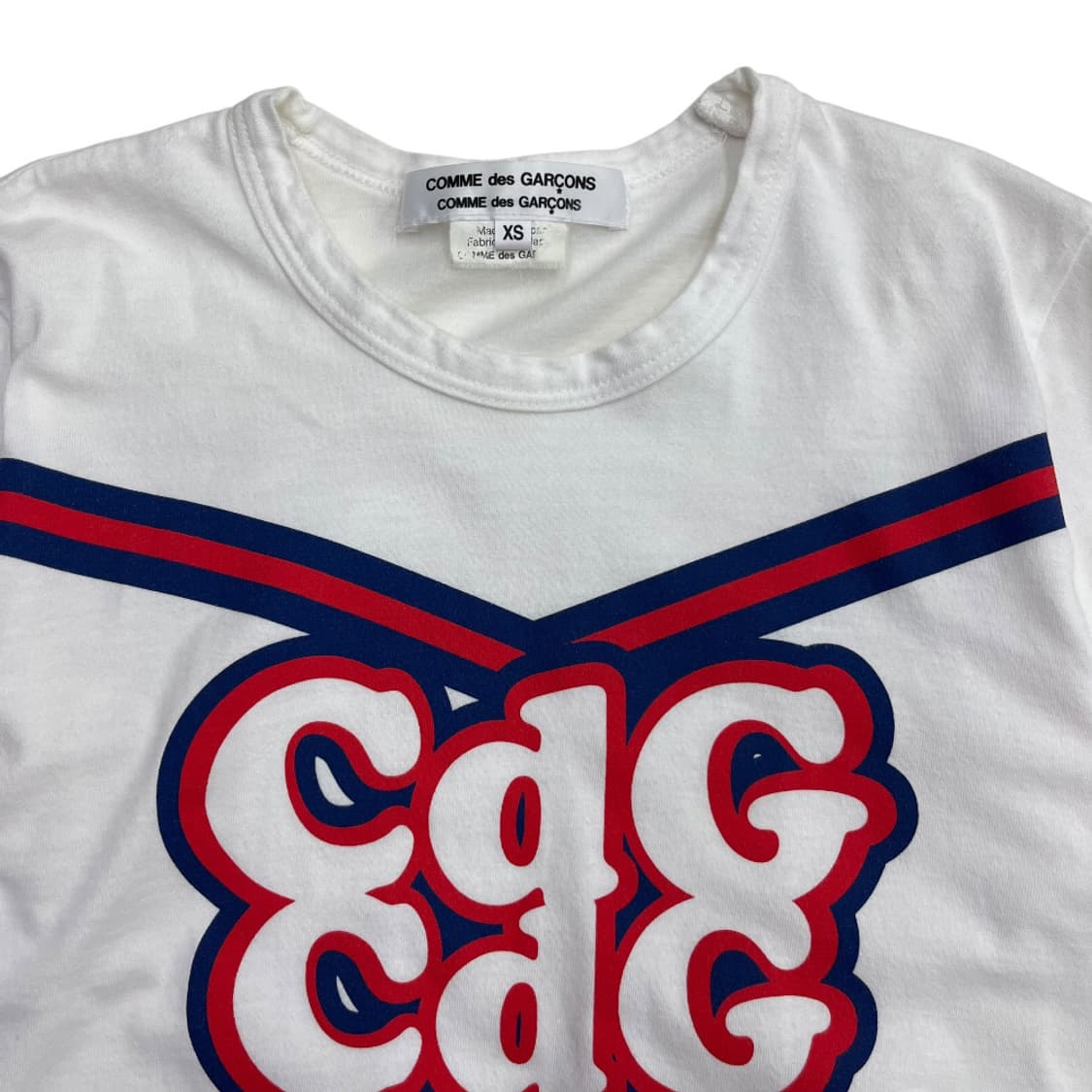 꼼데가르송 CDG 프린팅 화이트 반팔 XS 상품이미지4