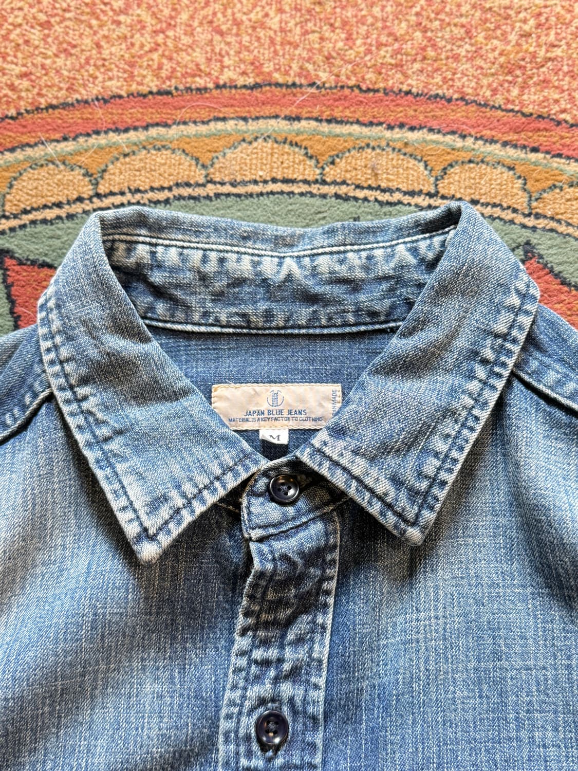 Japan Blue Jeans 페이즐리 패치워크 데님 셔츠 상품이미지3