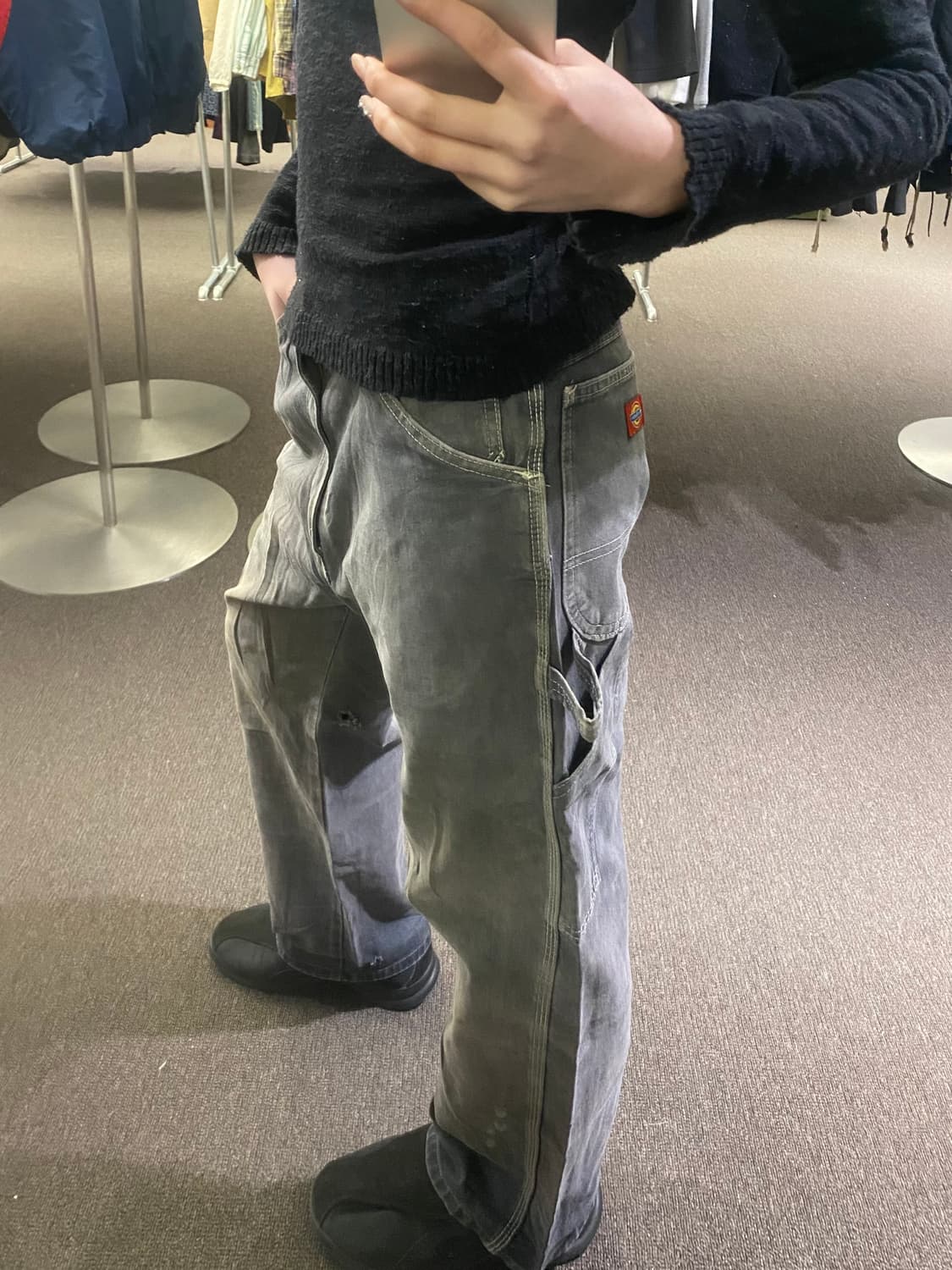 31x34)디키즈 빈티지 흑청 워크팬츠 상품이미지3