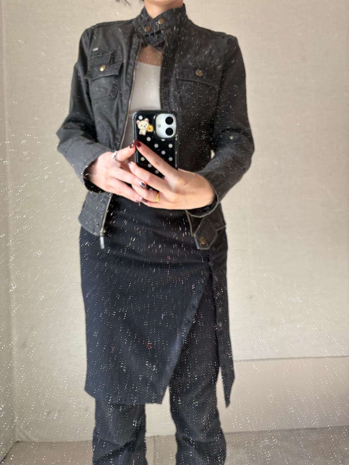 빈티지 그레이 넥버튼 자켓 상품이미지4