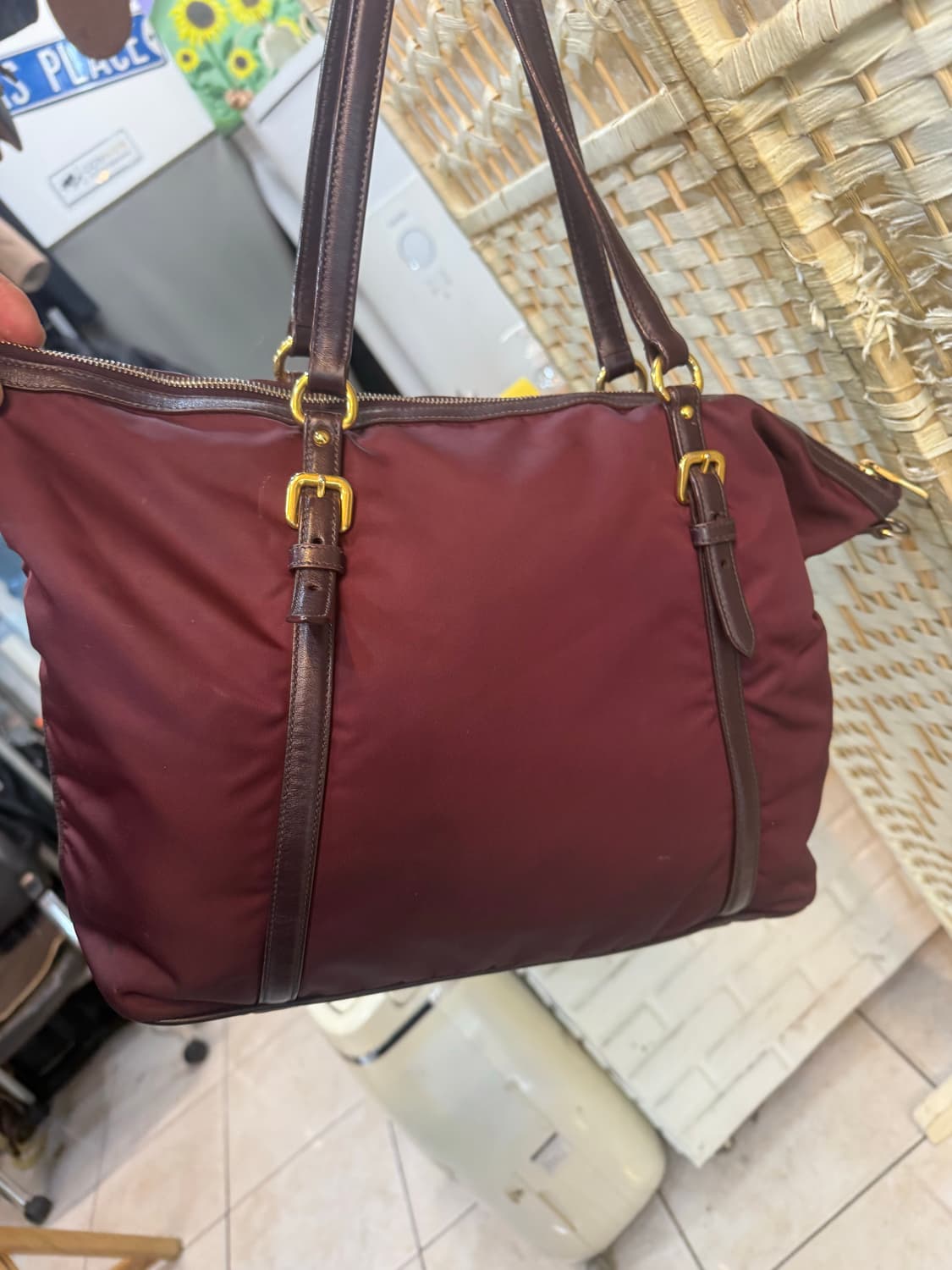 정품 프라다 나일론 쇼퍼백 팝니다 상품이미지4