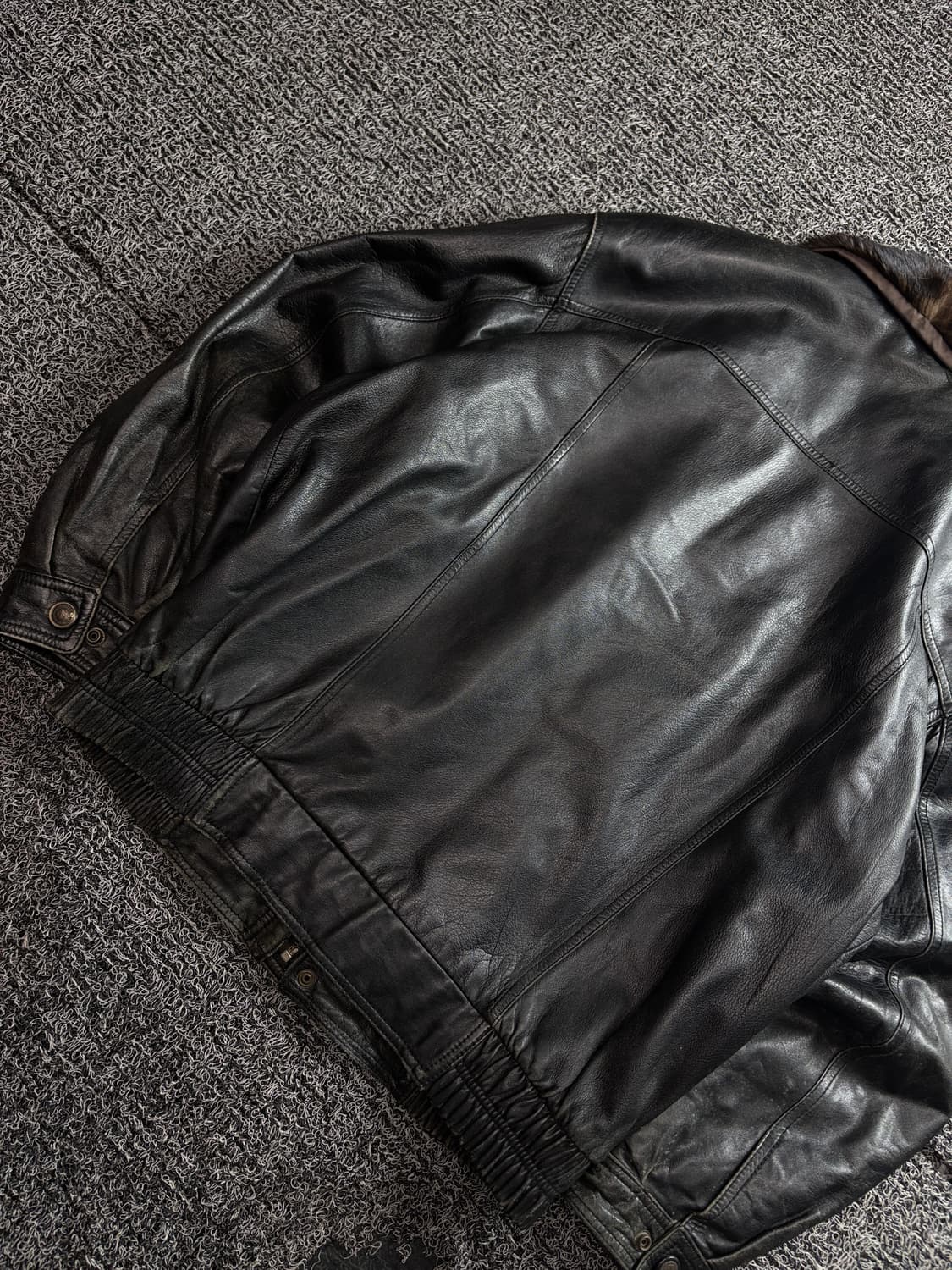 빈티지 아카이브 무스탕 레더 봄버 자켓 4115 상품이미지6