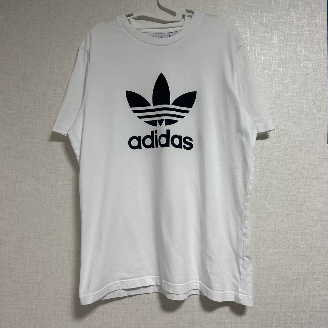 아디다스 트레포일 불꽃 빅로고 화이트 반팔 티셔츠 115 상품이미지3