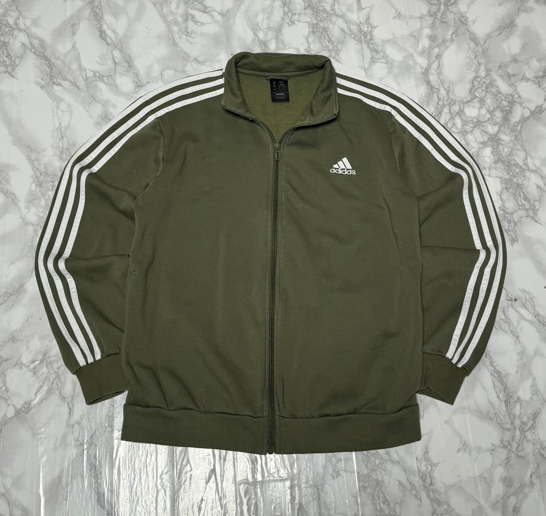 아디다스 삼선 코튼 카키 트레이닝 져지 자켓 상품이미지1