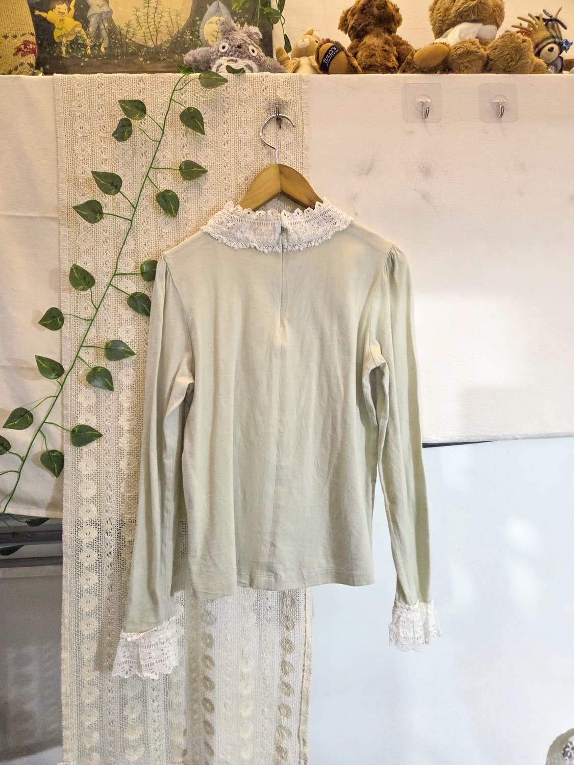 파스텔 그린 목폴라 슬리브 상품이미지4