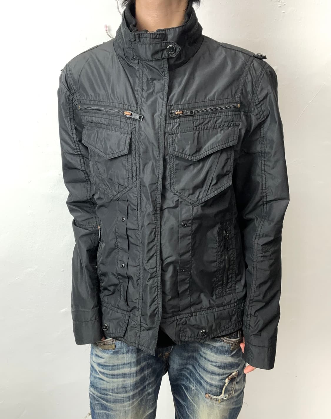Buckaroo grunge fake layered bomber jack 상품이미지2