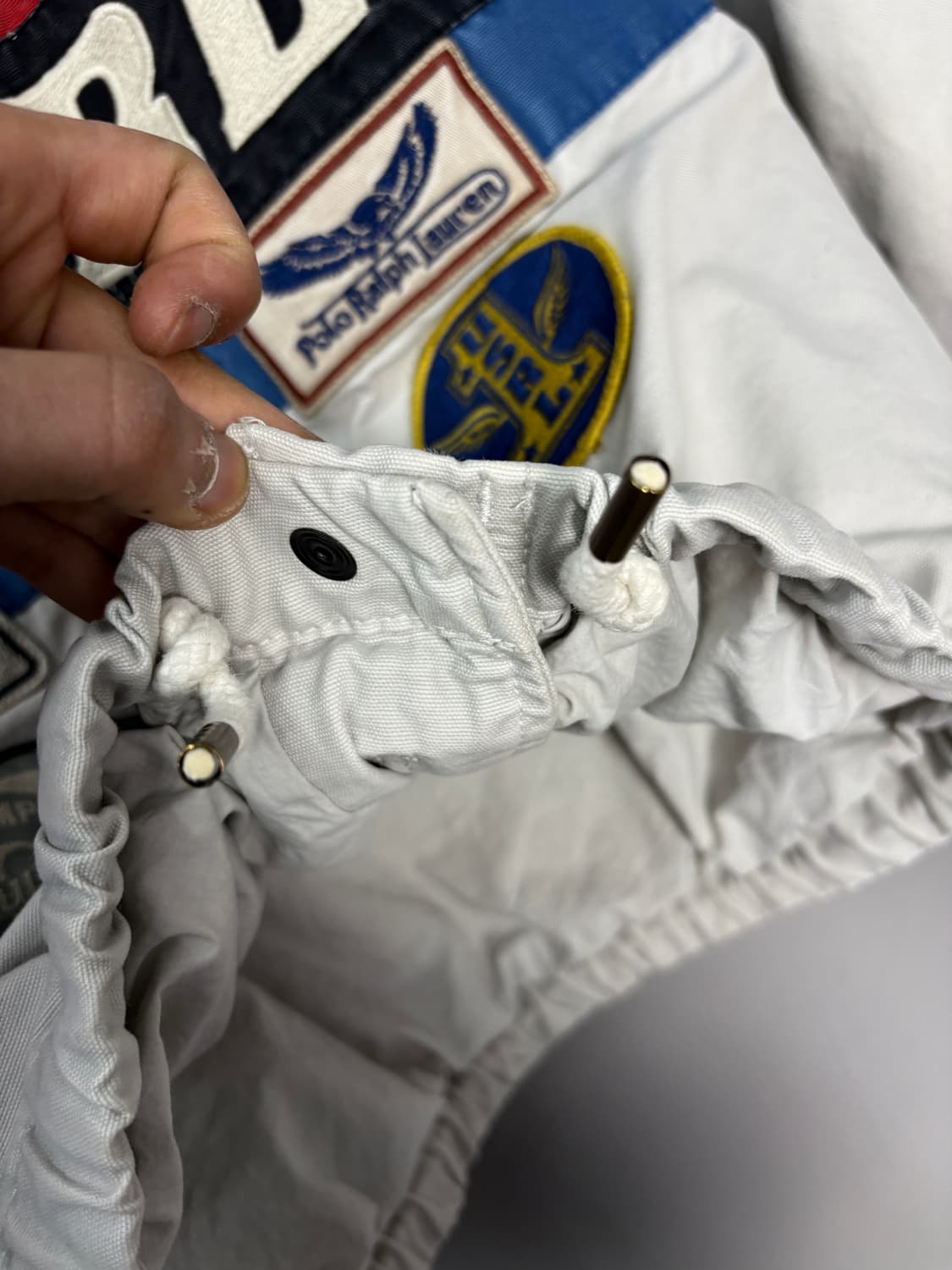 폴로랄프로렌 USRL 멀티패치 크롭 크림 레이싱 자켓 A3802 상품이미지8