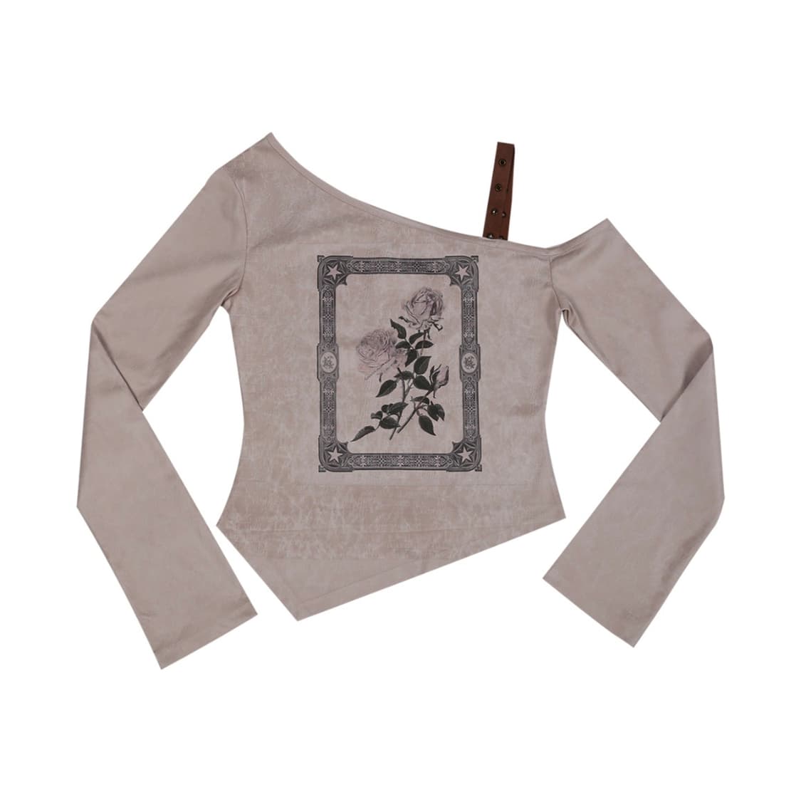 [새제품, 무배] 달링유어배드, 원 숄더 스웨이드 탑 (베이지) 상품이미지1