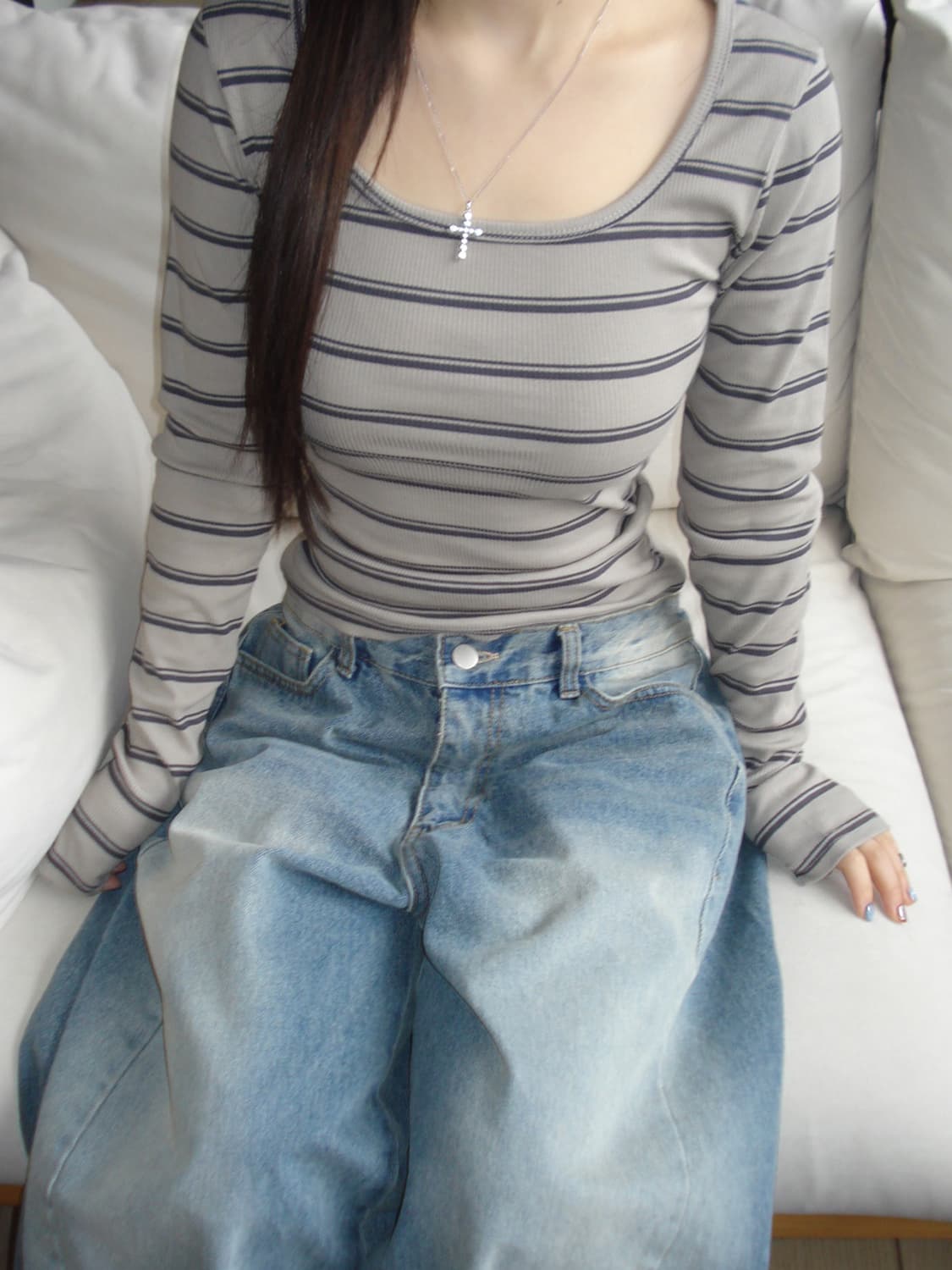 아워캐비넷 toy stripe tee 상품이미지1