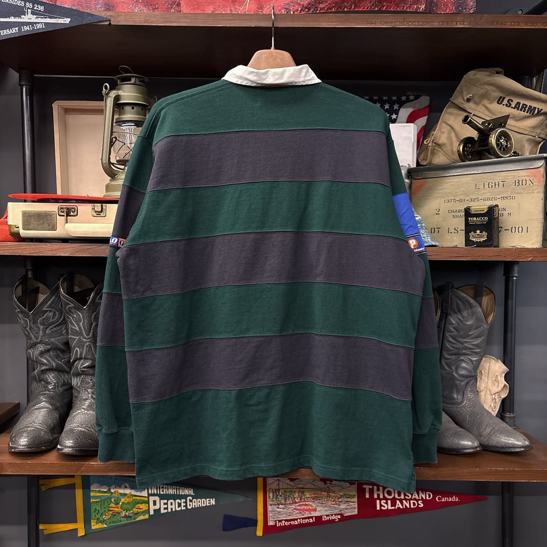 90s 폴로 스포츠 스트라이프 나일론 라이닝 럭비셔츠  N930 상품이미지2