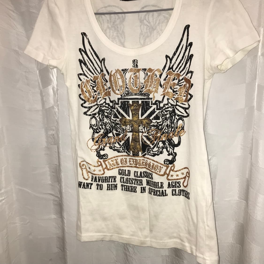 JPN Vintage 고스펑크 고딕 갸루 날개 반팔 상품이미지2