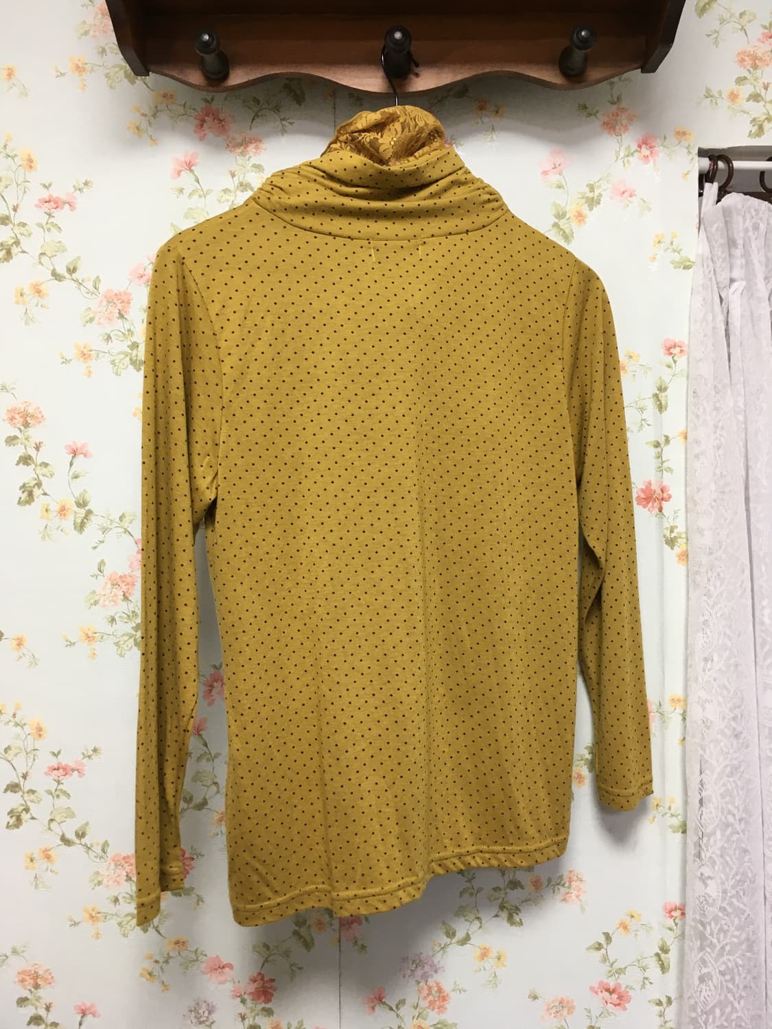 레이스 레이어드 도트 목폴라 상품이미지2