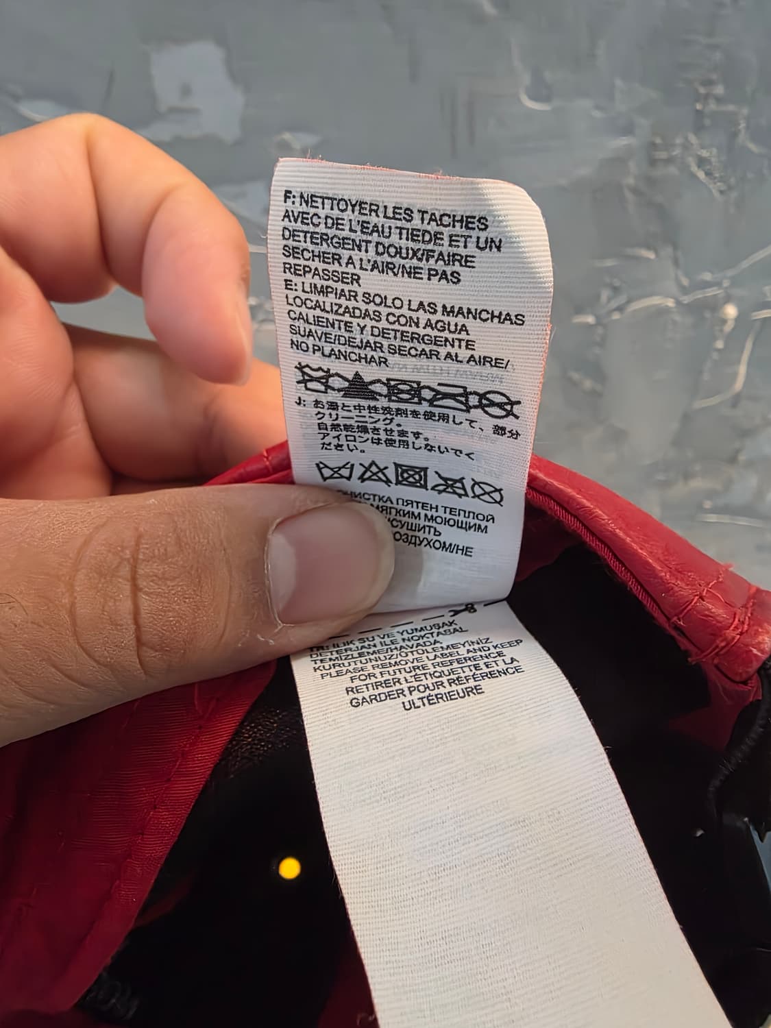 노스페이스 x 슈프림 레드 가죽 볼캡  상품이미지6