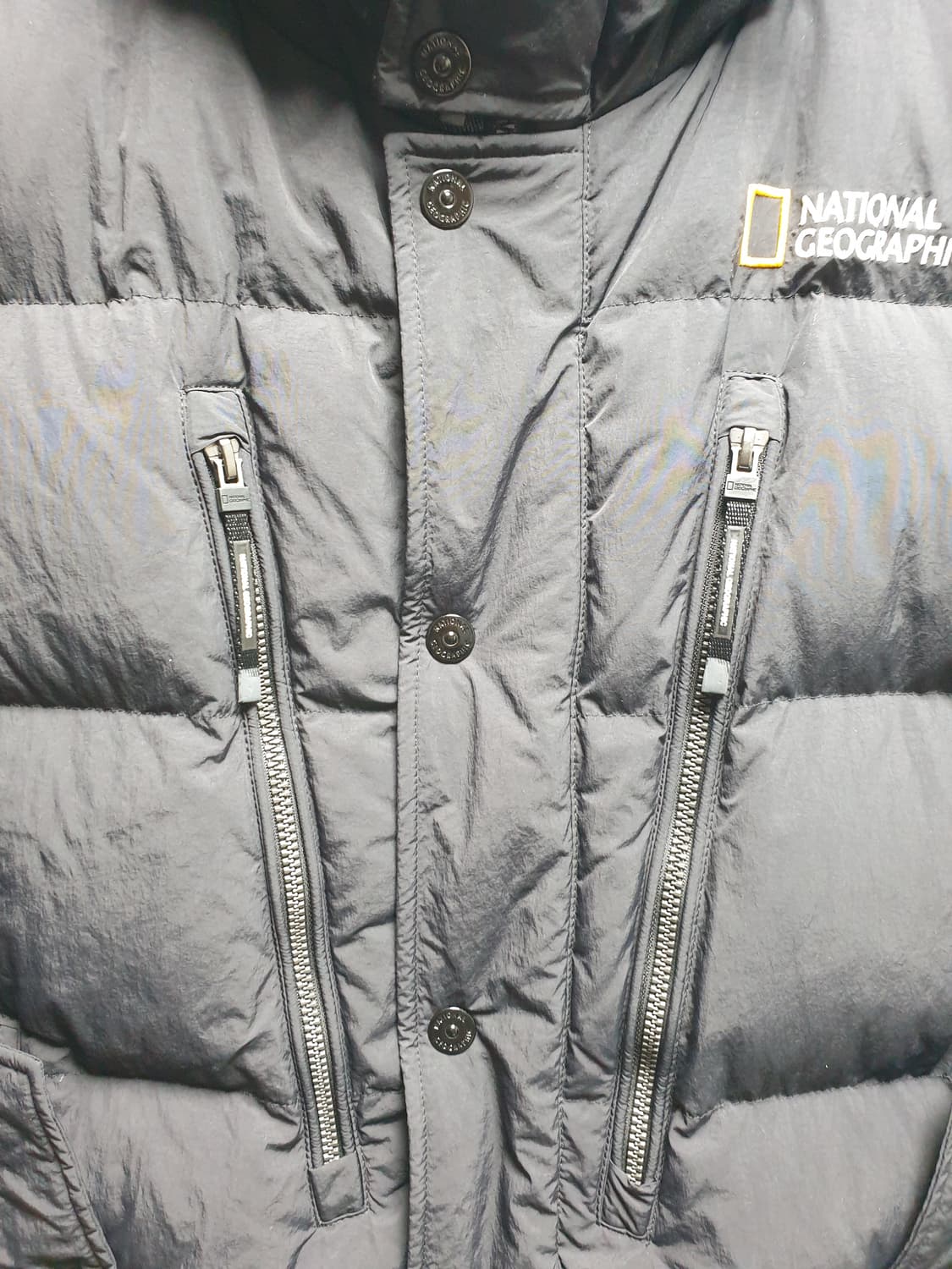 [남95] 내셔널지오그래픽 블랙 패딩 후디 상품이미지4