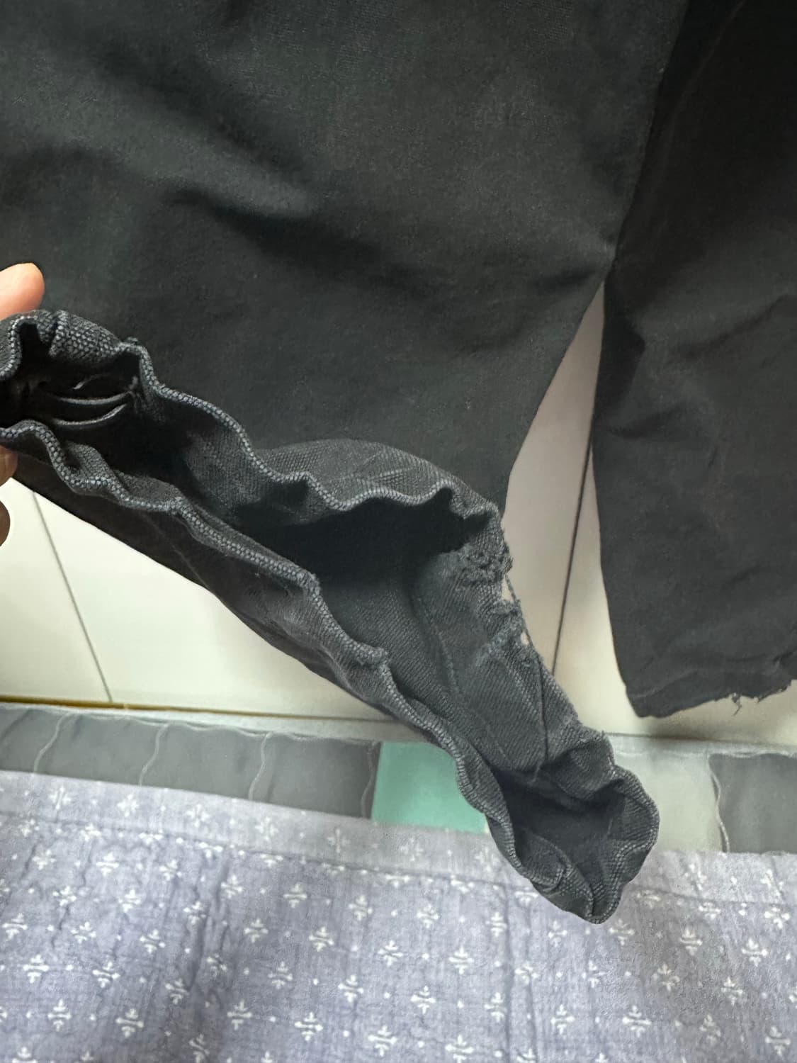 해칭룸 오버 덕팬츠 워시드 블랙 2사이즈 상품이미지3