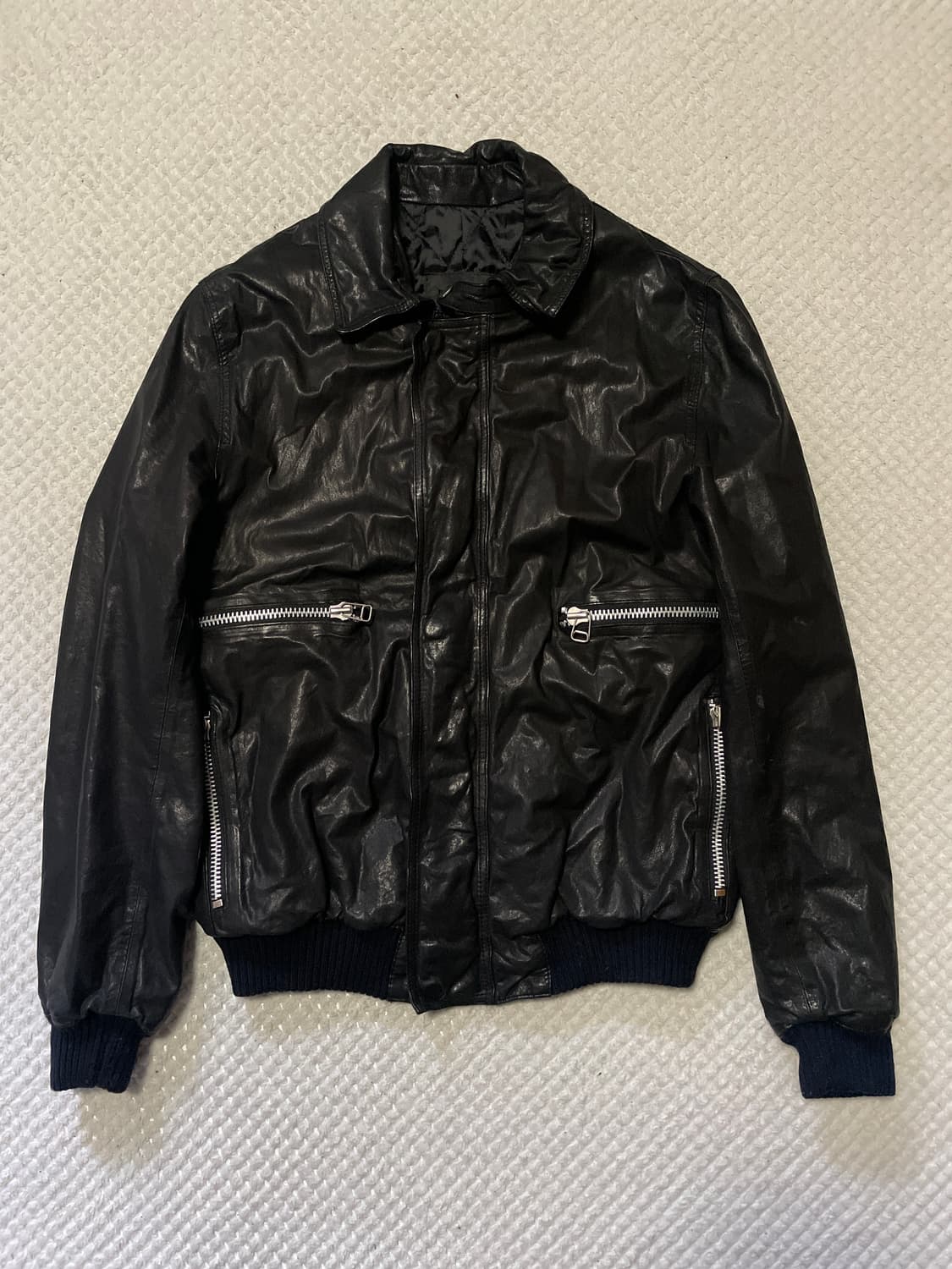 [50] 웨스턴 무드 램스킨 양가죽 레더 자켓 상품이미지1