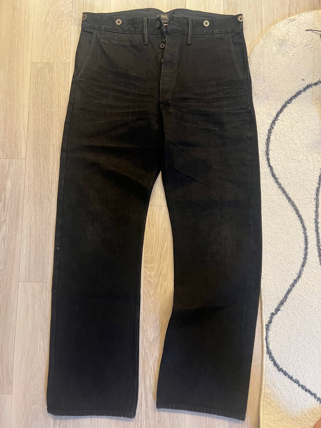 RRL waist overall 34x32  black 상품이미지1