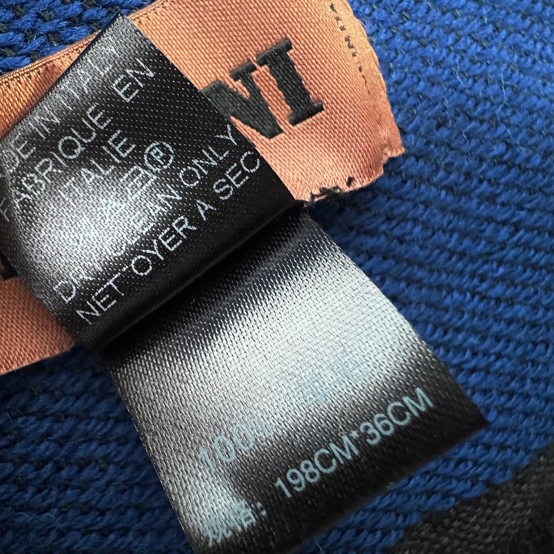 미쏘니 패턴 로고 울 머플러 상품이미지4