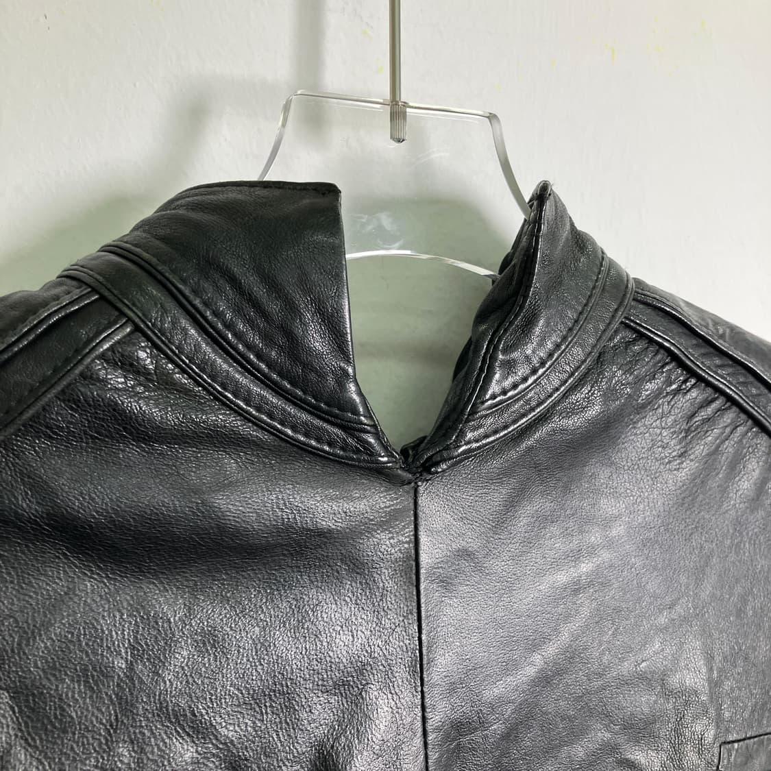 Drawing 블랙 양가죽 레더 자켓  상품이미지8