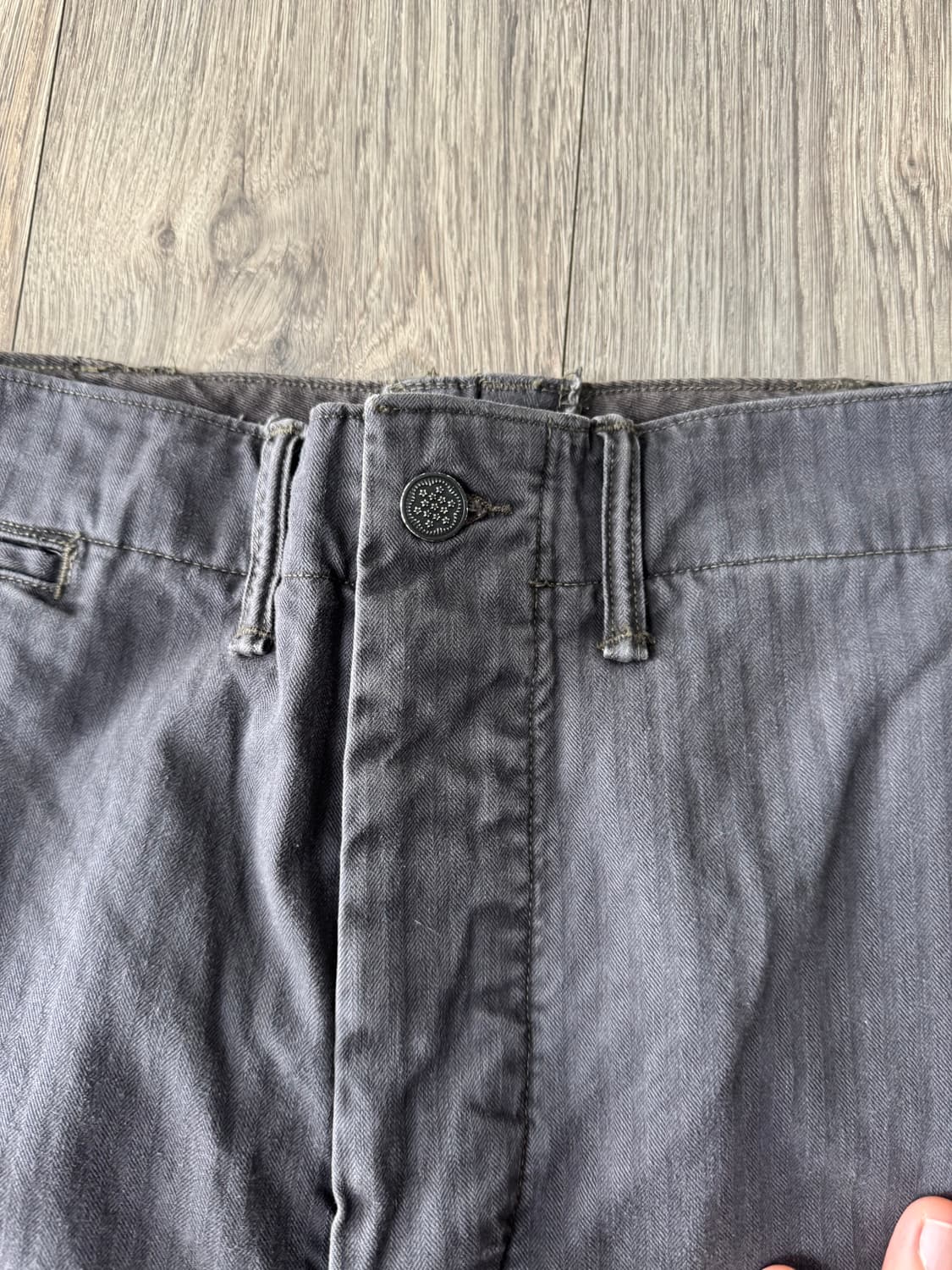 31/32 더블알엘 헤링본 필드 치노 남성 면바지 블랙 상품이미지2