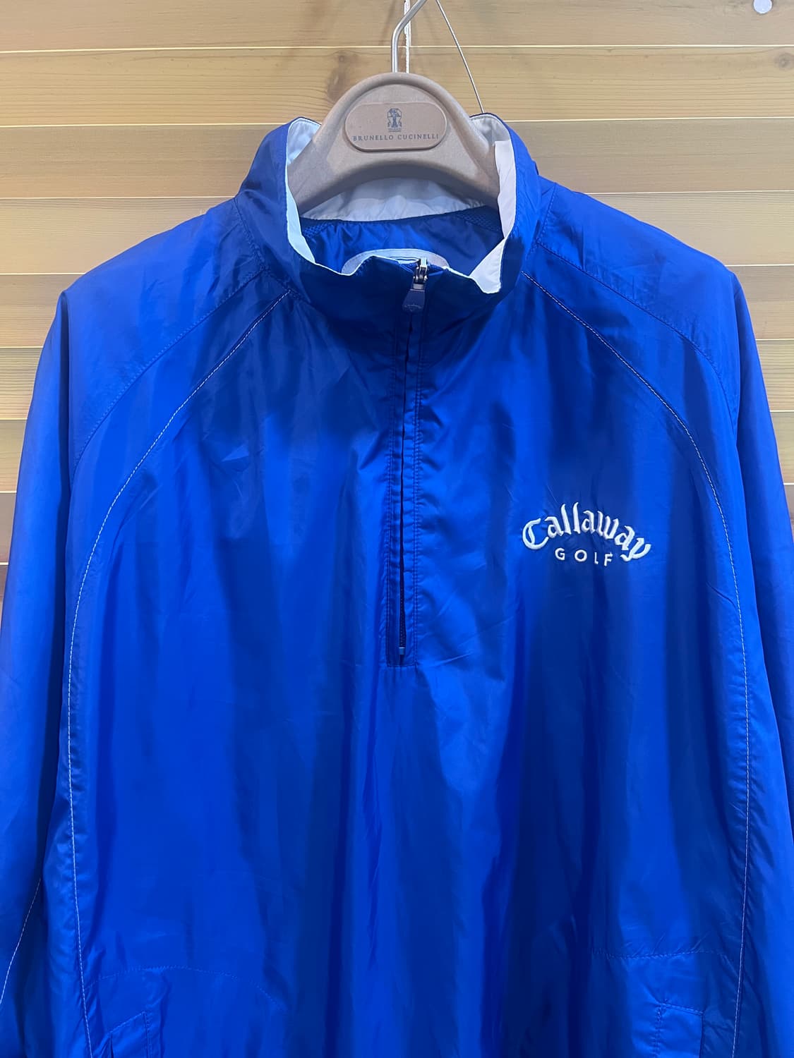 캘러웨이 남성 블루 아노락바람막이 반집업티셔츠 상품이미지1