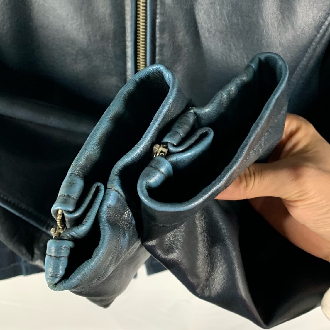 [S] O' keef 쉽스킨 리얼 레더 레이서 재킷 상품이미지6