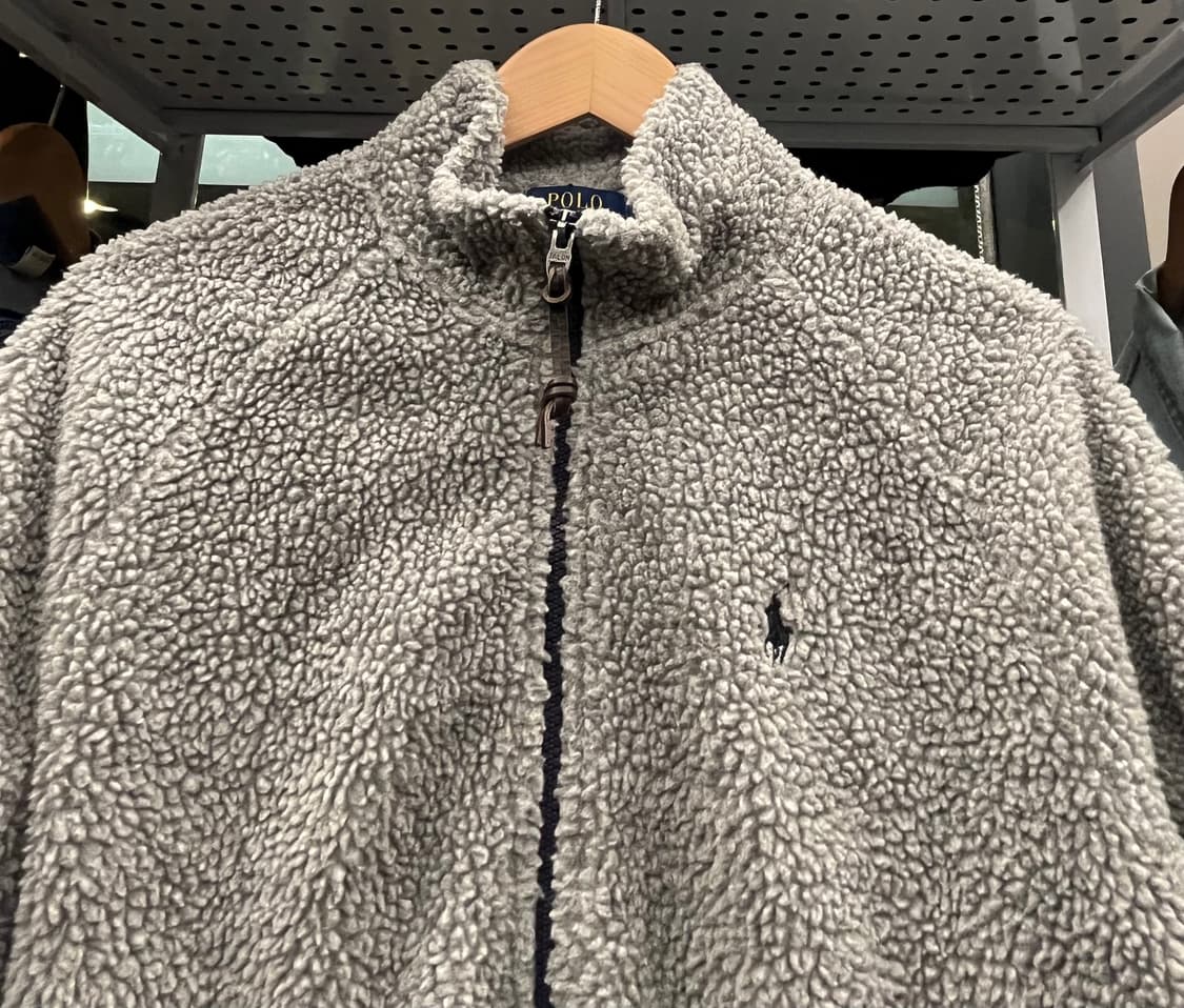 폴로 랄프로렌 그레이 뽀글이 플리스 집업 상품이미지2