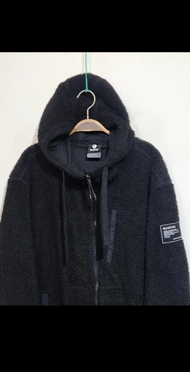 (110) 블랙야크 후리스 후드점퍼 검정 뽀글이 빅사이즈 플리스 자켓  상품이미지2