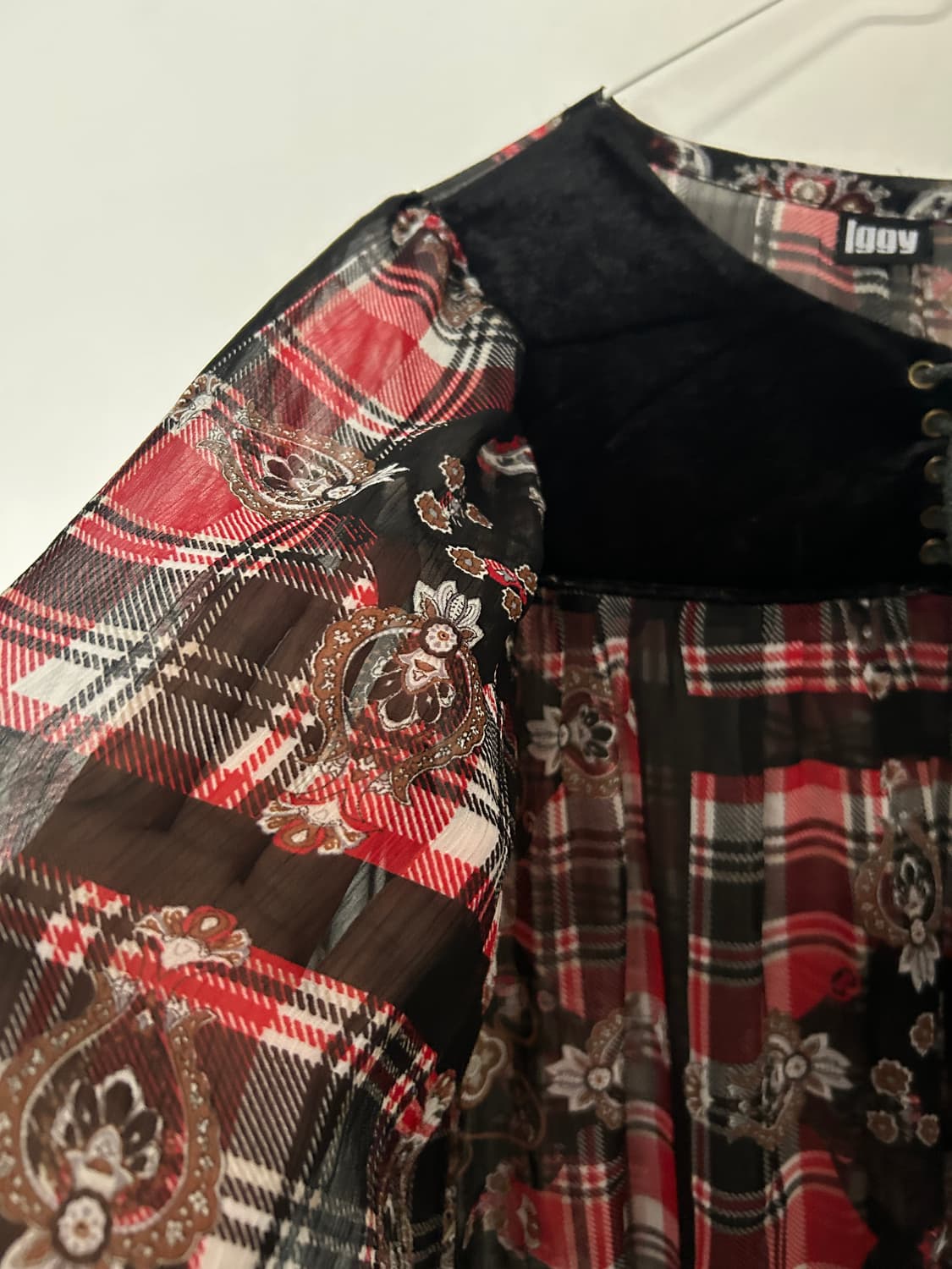 체크 미니 원피스  상품이미지4