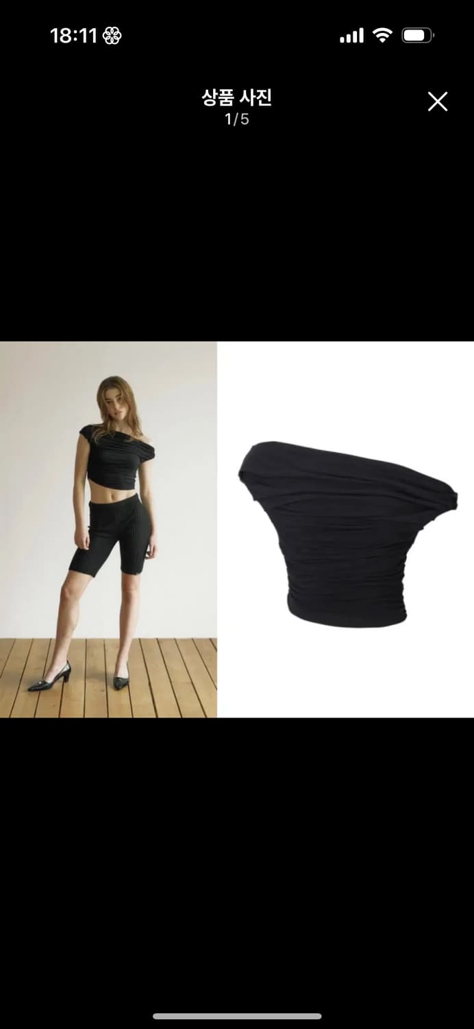 (1회착용) 쓰리타임즈 23s/s 드레이프 슬리브리스 상품이미지1
