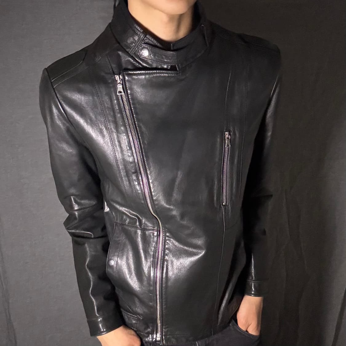 lamb skin leather jacket 상품이미지6