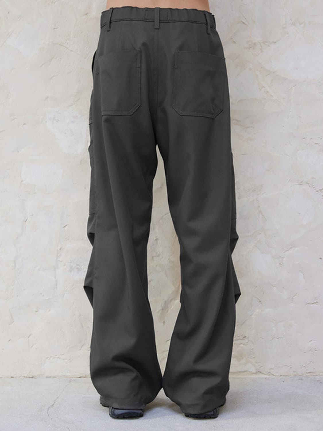 비긴202 One Tuck Wide Baker Pants Olive 상품이미지2