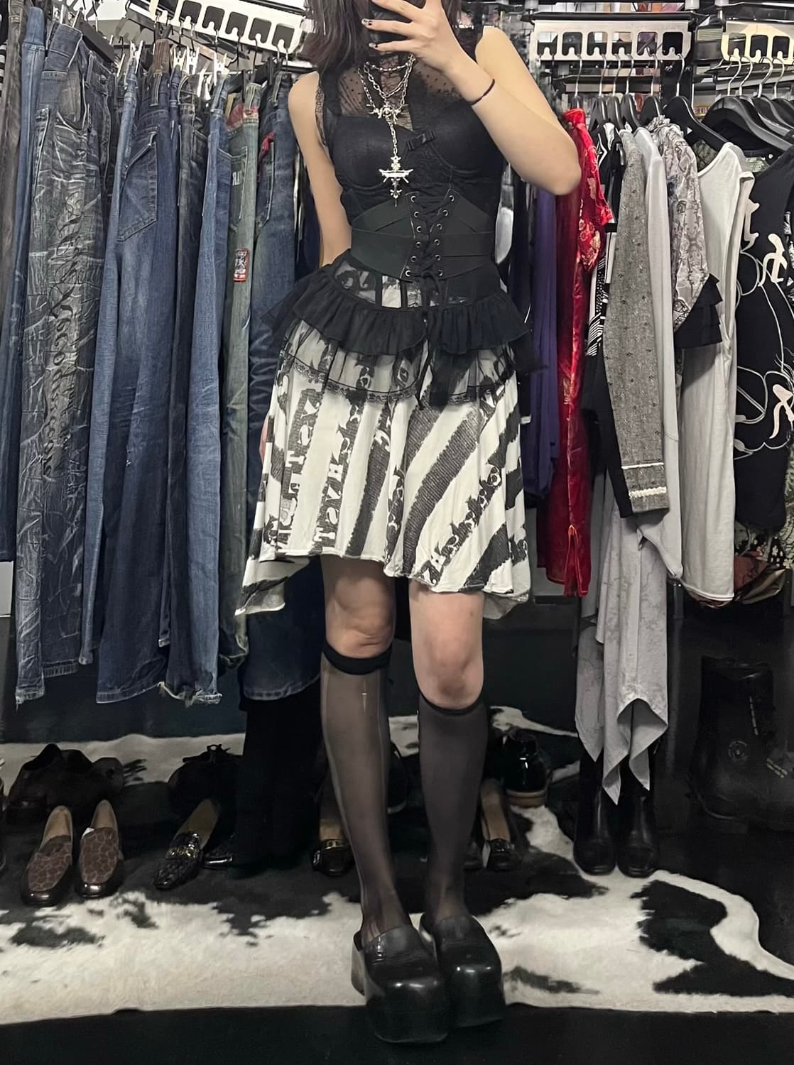 히스테릭글래머 프린팅 스커트 상품이미지2