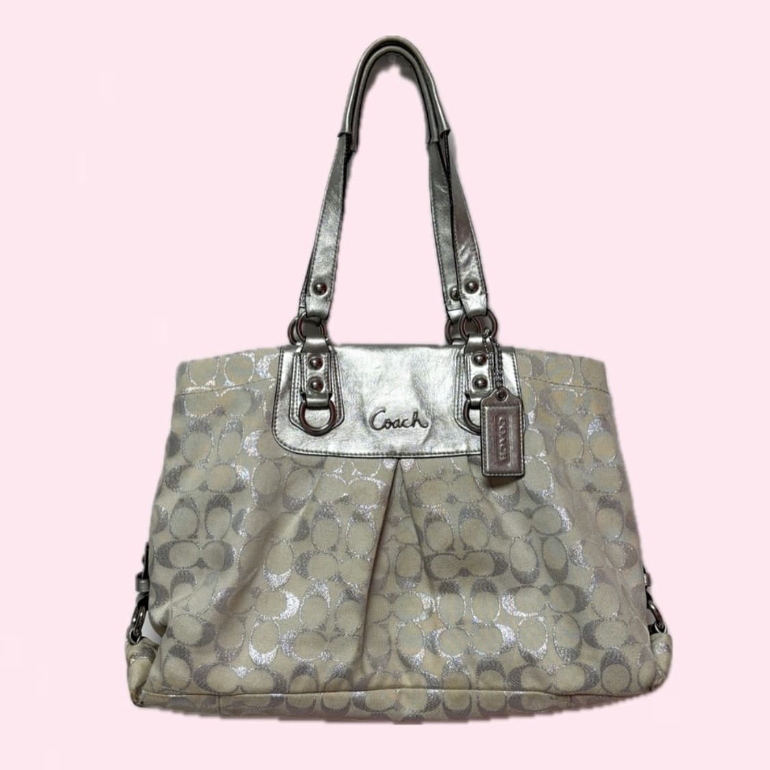 [Coach] 코치 Signature Metallic Tote Bag 상품이미지1