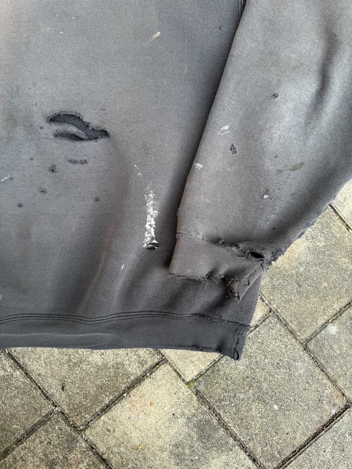 90s 리 하드 디스트로이드 스웻셔츠 2XL 상품이미지6