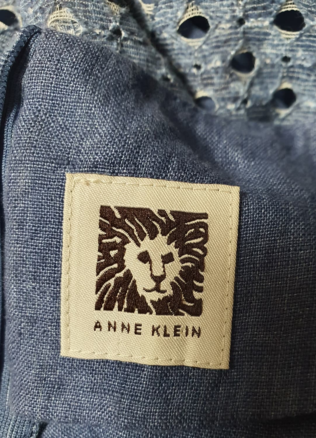 ANNE KLEIN 앤클라인 린넨 민소매 원피스 블루 상품이미지4