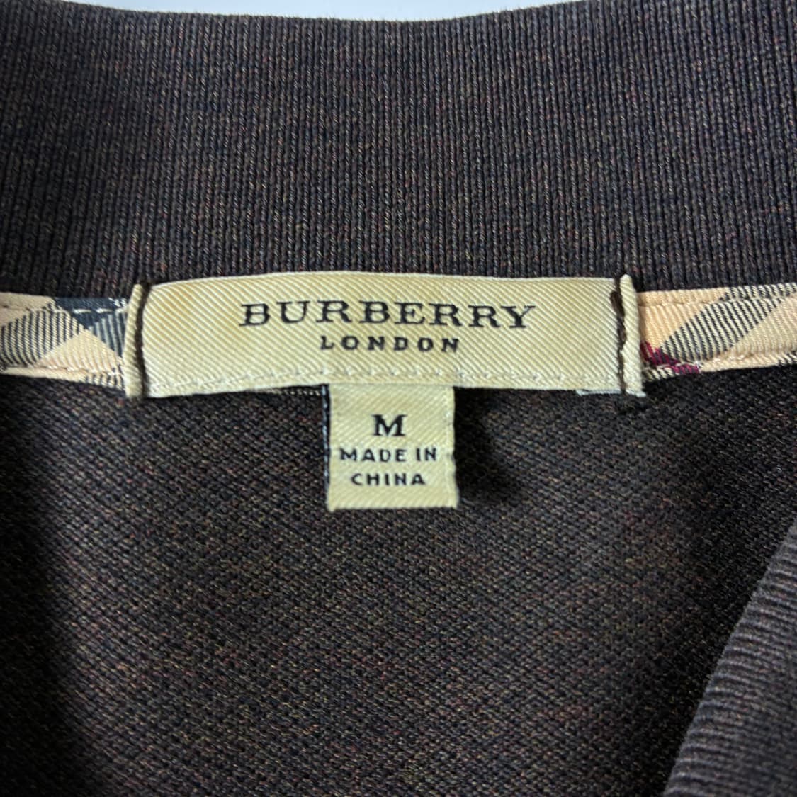 Burberrys  버버리 코튼 브라운 솔리드 카라 티셔츠  상품이미지4