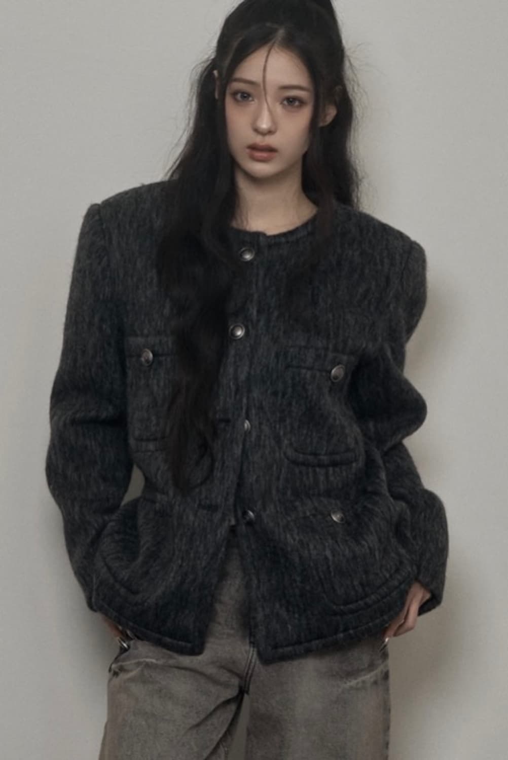 앤티크 울자켓 차콜 상품이미지1