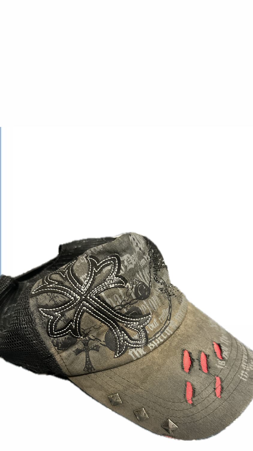 Distressed cross Cap 상품이미지2
