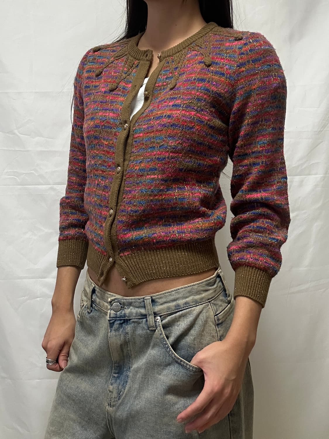 빈티지 라운드 가디건 상품이미지1