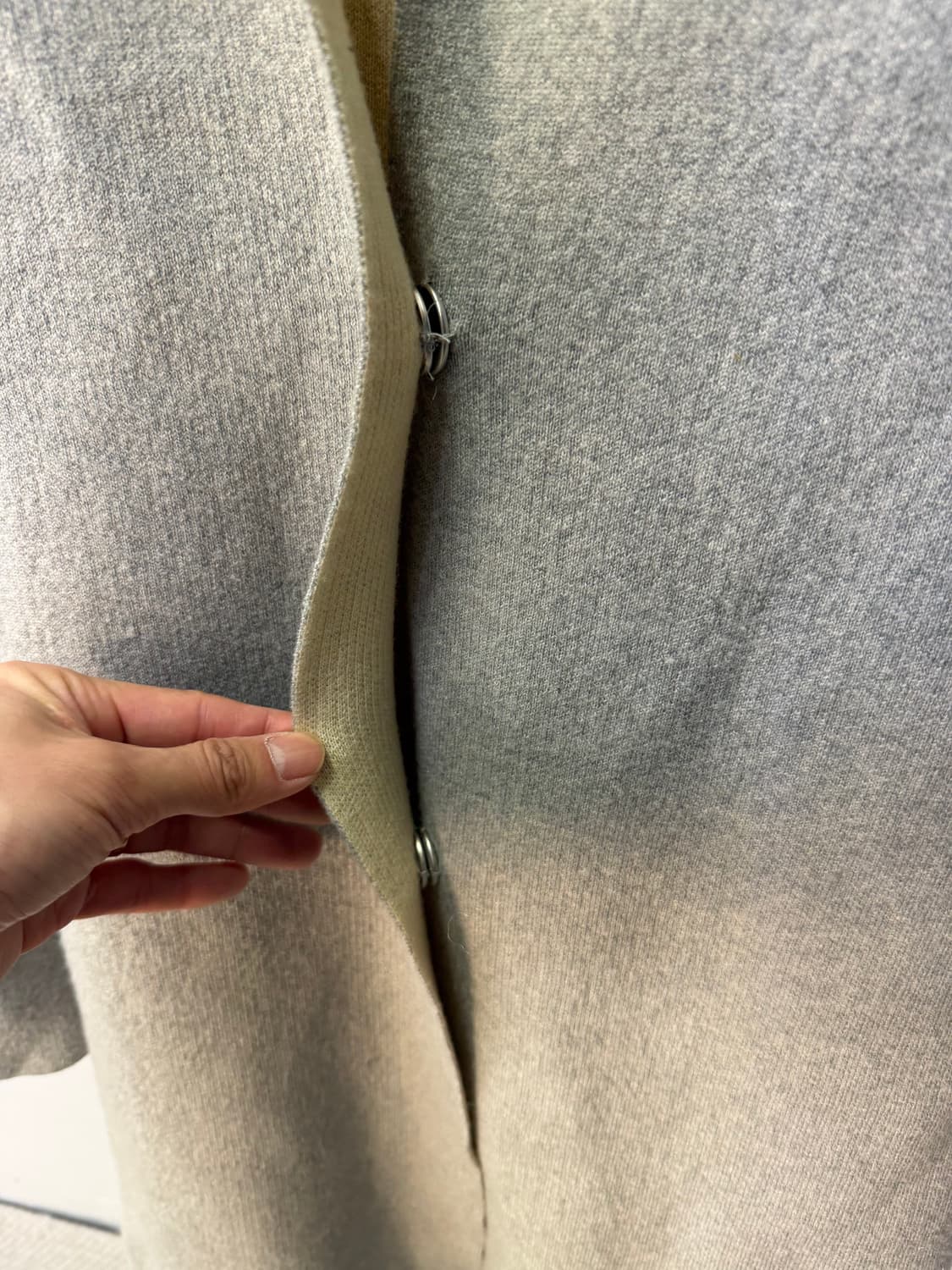 정품) 시스템 한섬 그레이 울 코트 가디건 90F 상품이미지4