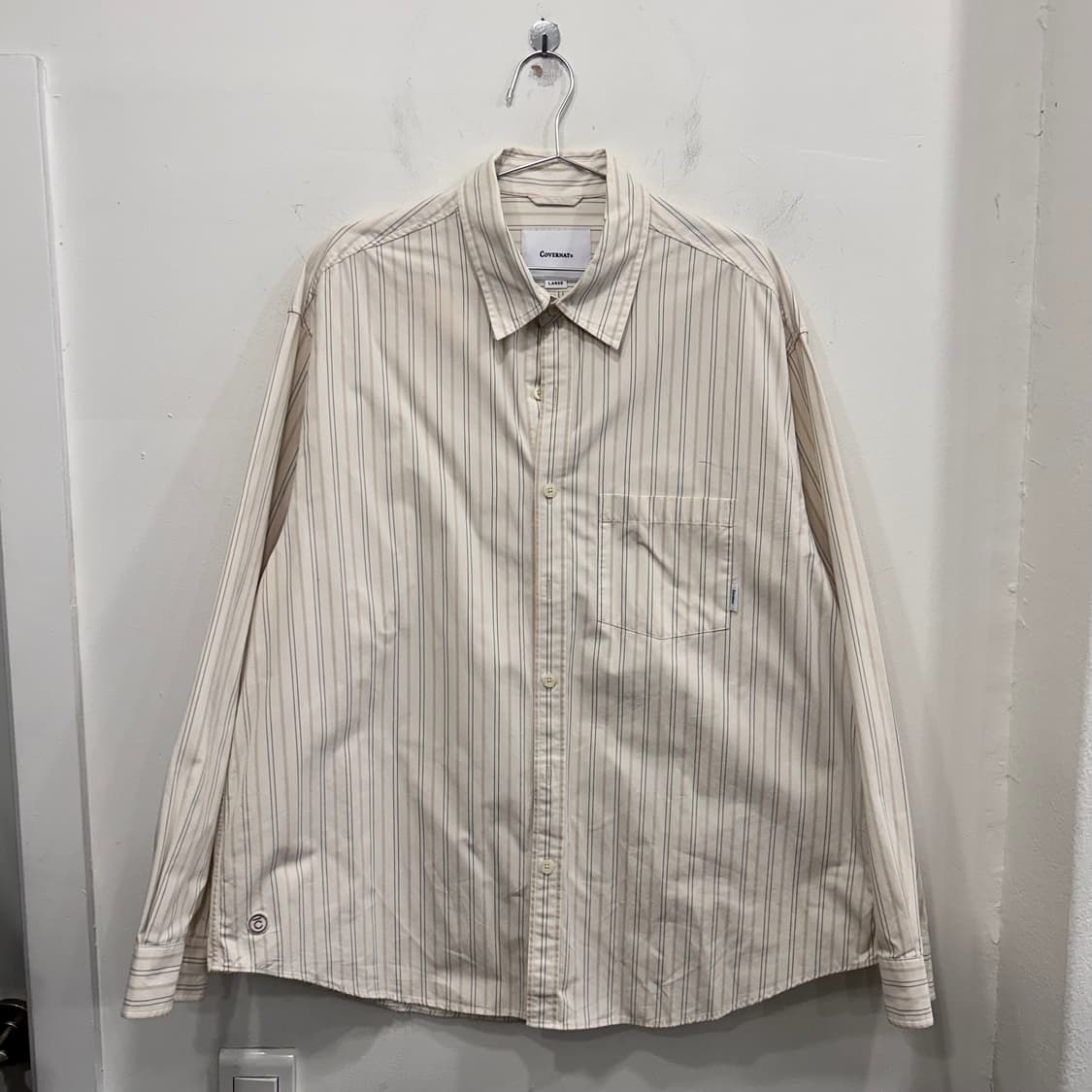 커버낫 멀티 스트라이프 오버핏 포켓 셔츠 상품이미지2