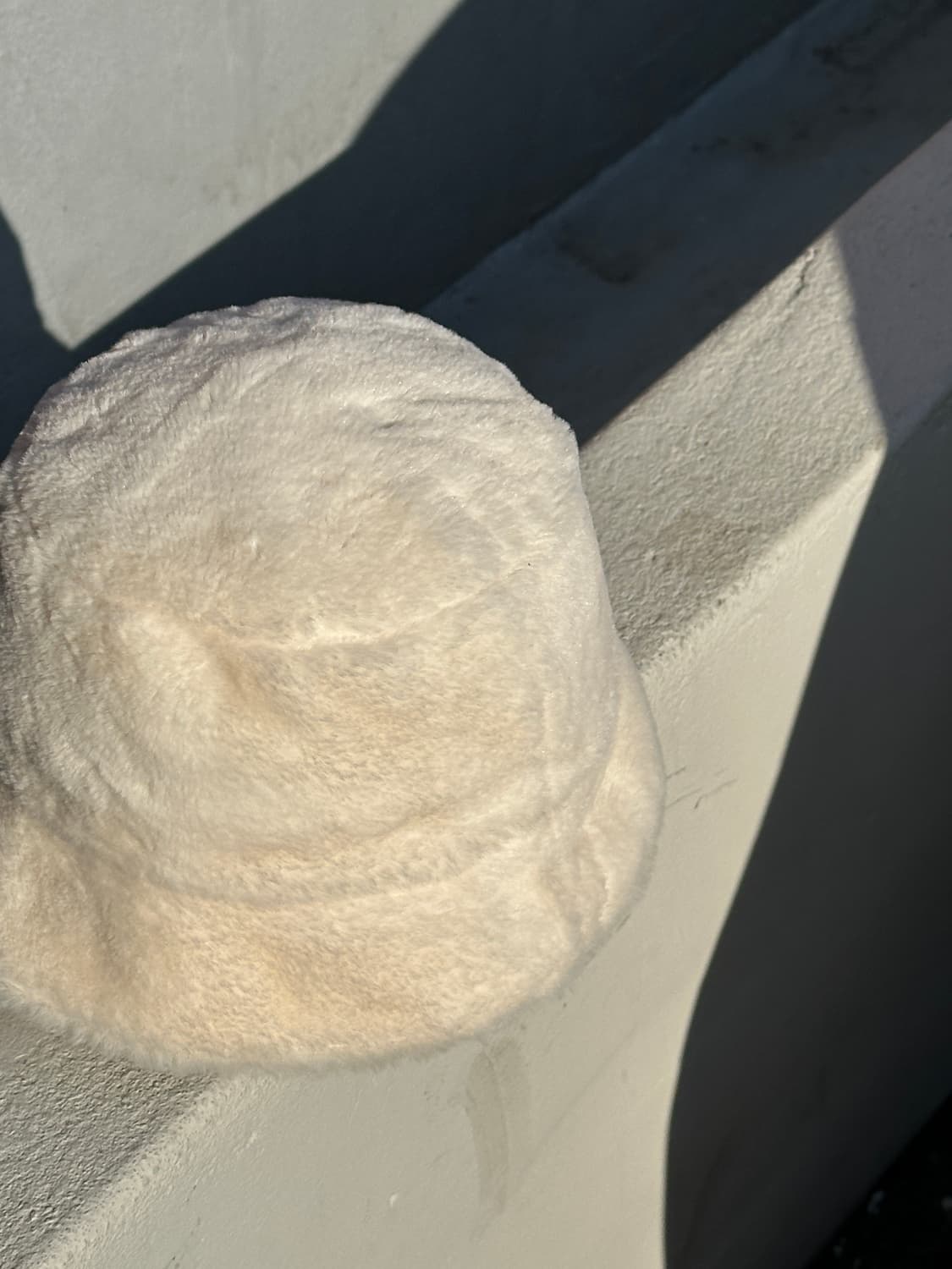 [M] 빈티지 플리스 아이보리 버킷햇 모자 상품이미지2