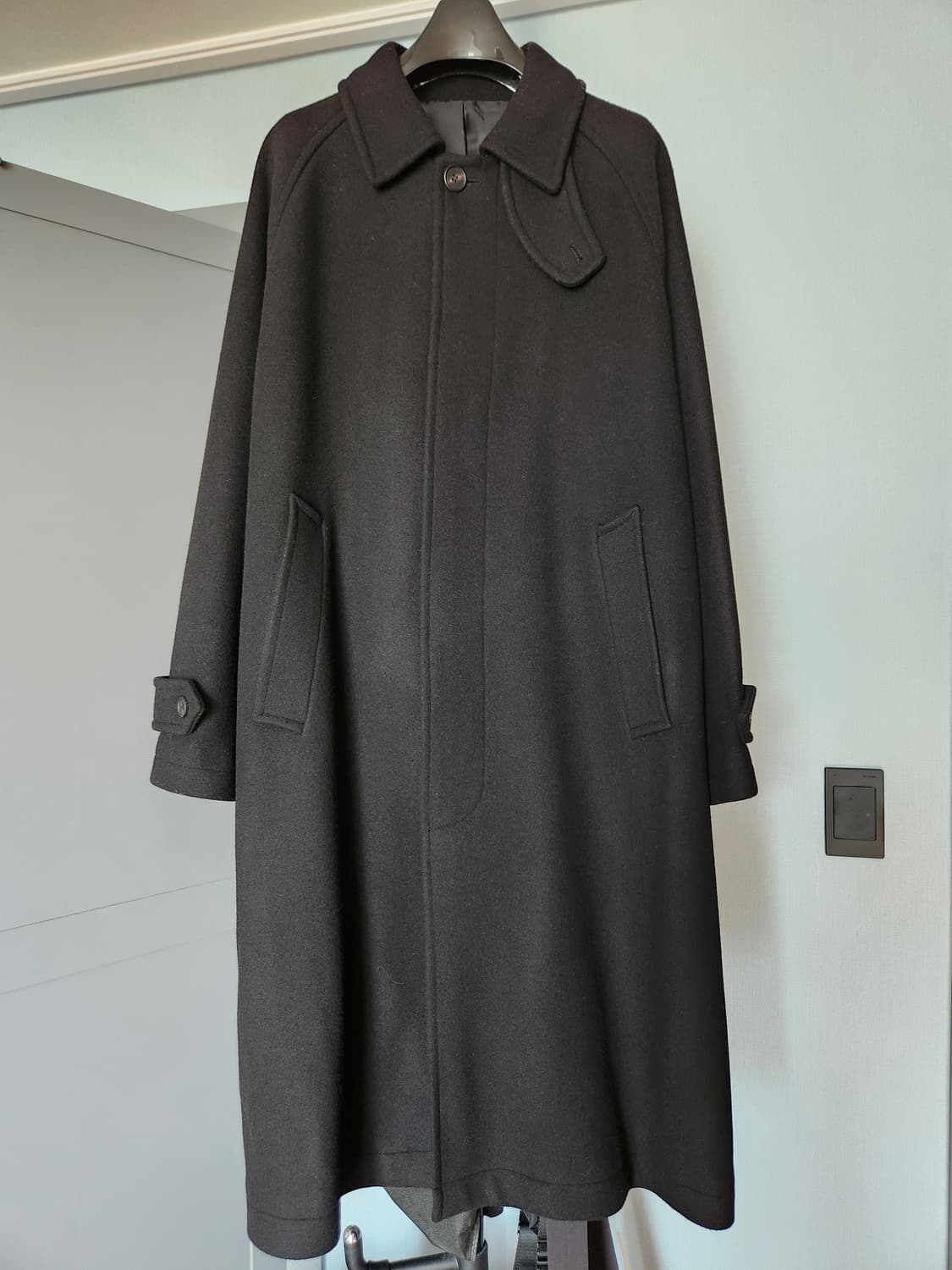 [XL]멜란지 마스터 울 오버 핏 발마칸코트 상품이미지1